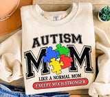 Autism Mom PNG: Varsity Heart Design