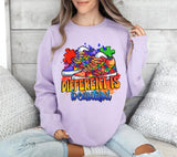 Autism Awareness Sneaker PNG: Colorful Puzzle Design