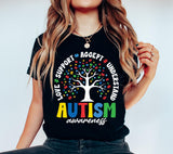 Autism Awareness Tree PNG: Love, Support, Acceptance