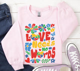 Boho Floral Autism Awareness PNG: Love Needs No Words