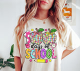 100 Days of School PNG: Teacher Brushstroke Design