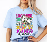 100 Days of School PNG: Brushstroke Teacher Design
