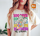 100 Days of School PNG: Brushstroke Teacher Design