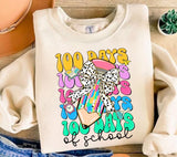 100 Days of School PNG: Teacher Brushstroke Design