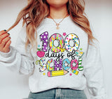 100 Days of School PNG: Brushstroke Teacher Design