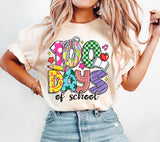 100 Days of School PNG: Brushstroke Teacher Quotes