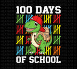 100 Days of School Dinosaur PNG: Teacher Shirt Sublimation