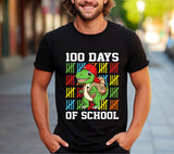 100 Days of School Dinosaur PNG: Teacher Shirt Sublimation