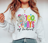 100 Days of School PNG: Teacher Brushstroke Design