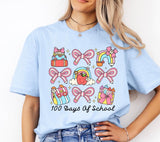 100 Days of School Coquette PNG: Teacher Clipart