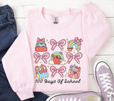 100 Days of School Coquette PNG: Teacher Clipart