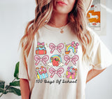 100 Days of School Coquette PNG: Teacher Clipart