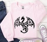 Floral Dragon SVG Bundle