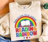 Book Rainbow Retro PNG: Bookworm Sublimation Design