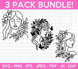 Line Art Women SVG Bundle