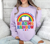 Book Rainbow Retro PNG: Bookworm Sublimation Design