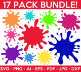 Paint Splatter SVG Bundle