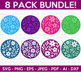 Floral Coaster SVG Bundle