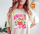 Boho Floral Teacher PNG: Retro Wildflowers, Back to School