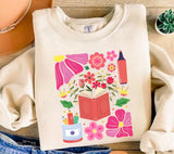 Boho Floral Teacher PNG: Retro Wildflowers, Back to School