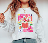 Boho Floral Teacher PNG: Retro Wildflowers, Back to School