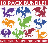 Dragon SVG Clipart Bundle
