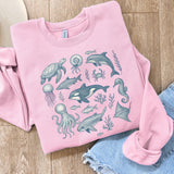 90s Sea Animals T-Shirt PNG: Retro Y2K Sealife Design