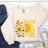 Boho Floral fall Sun Png