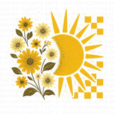 Boho Floral fall Sun Png