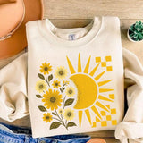 Boho Floral fall Sun Png