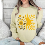 Boho Floral fall Sun Png