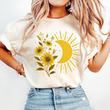 Boho Floral fall Sun Png