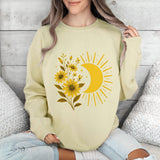 Boho Floral fall Sun Png