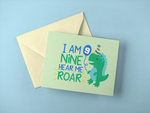 I Am NINE Hear Me Roar Dinosaur SVG