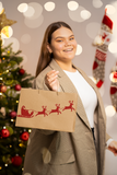 Santa Sleigh and Deers SVG