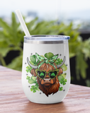 St Patrick's Day Highland Cow PNG