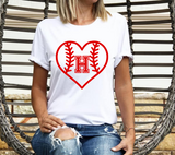 Baseball Softball Heart Monograms SVG Bundle