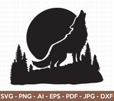 Wolf Howling SVG