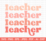 Retro Teacher SVG