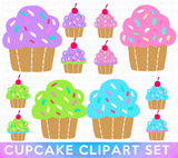 Cupcakes Clipart Set