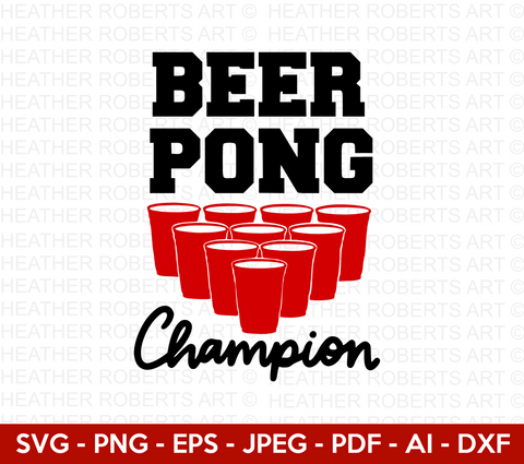 Beer Pong Champion Svg