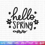 Hello Spring Svg