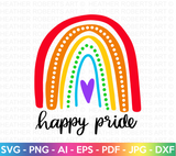 Happy Pride Rainbow SVG