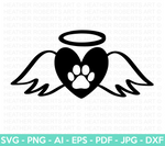 Dog Angel Wings Halo SVG