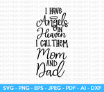 Angel Mom and Dad Svg