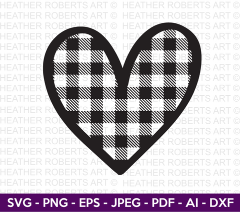 Plaid Pattern Heart SVG