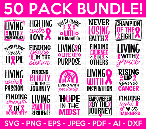 Cancer Awareness SVG Bundle