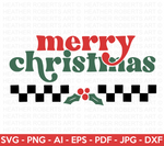 Merry Christmas Retro SVG