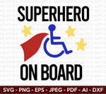 Superhero On Board Svg