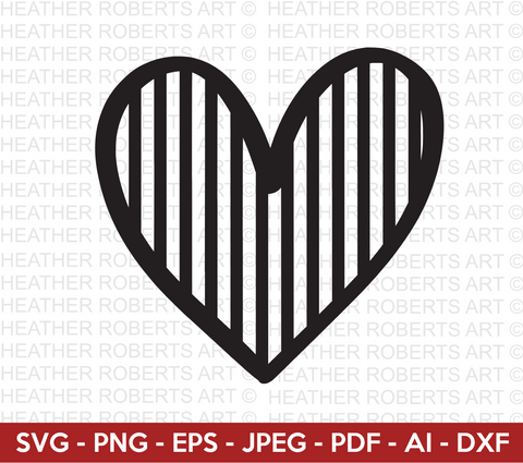 Vertical Pattern Heart SVG